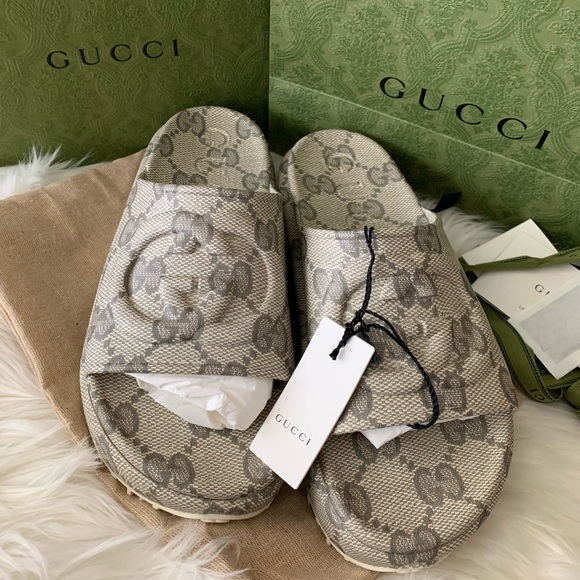 Sold❌🟤BNIB GUCCI Monogram Slides🟤🟤 - Picture 2 of 15
